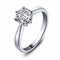 Anillo de Moissanita con Seis Garras para Mujer