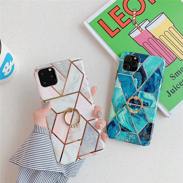 Soporte Anillo para Móvil con Diseño Geométrico