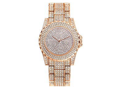 Reloj de Cuarzo Dorado con Cristales Brillantes para Mujer - Image 7