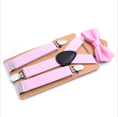 Conjunto de Tirantes y Moños Elásticos para Niños - Lunares y Diseños Clásicos - Image 6