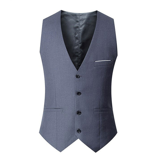 Chaleco de Traje Doble Botonadura Estilo Británico Talla Grande - Image 14