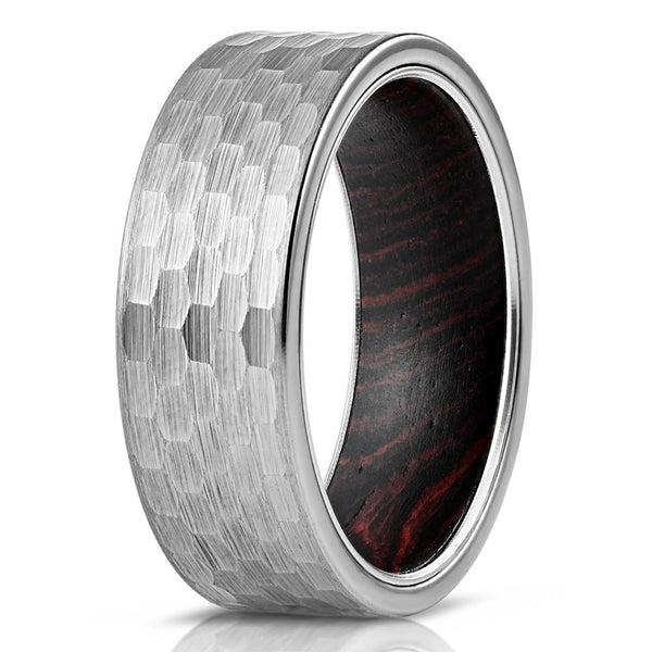 Anillo de Tungsteno para Hombre - Diseño Elegante Plata para Bodas y Compromisos