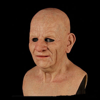 Máscara de Anciano con Cabello Blanco y Barba para Halloween - Image 14