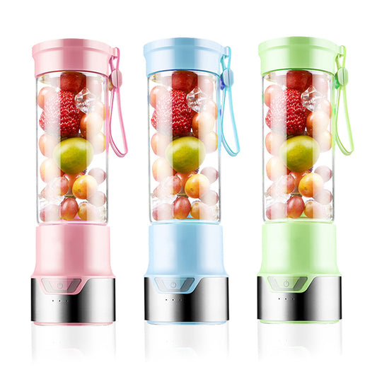 Vaso Portátil para Jugos y Licuados de Vidrio