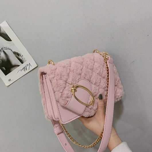 Bolso Mensajero Acolchado de Lujo para Mujer con Cadena Dorada - Image 30