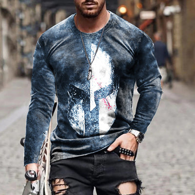 Playera Estampada Cuello Redondo Manga Larga para Hombre - Image 16