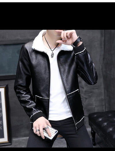 Chaqueta de Cuero y Forro Polar Cordero Cashmere para Hombre - Image 11