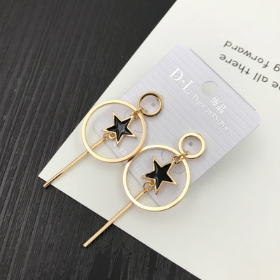 Aretes Coreanos Asimétricos con Flor de Perla y Moño - Image 34