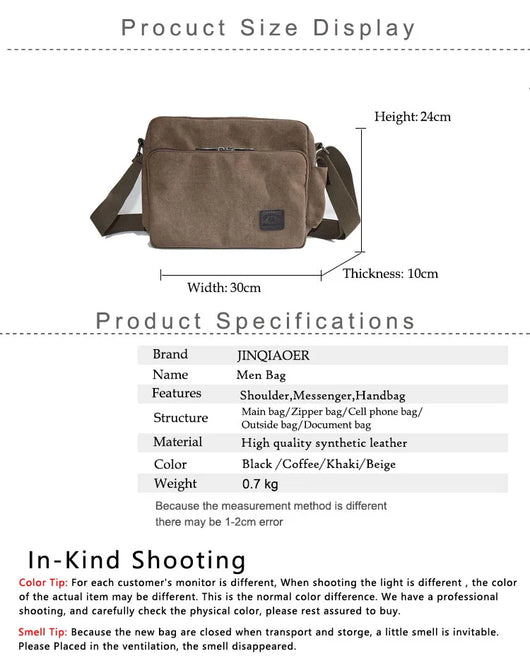Bolsa de Lona Vintage para Hombre - Maletín Ejecutivo Retro - Image 19