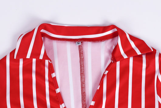 Jumpsuit de Yoga Rayas Manga Corta - Image 12
