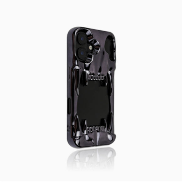 Funda para Celular Calavera Tigre Plateada con Electroplating Hueco