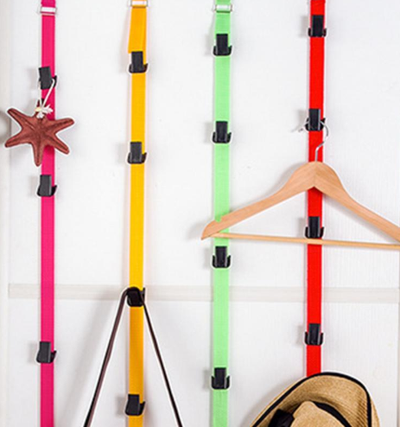 Gancho Ajustable sin Clavo para Puerta - Perchero Multifuncional de Altura Variable