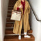 Abrigo Trench Coat Doble Botonadura - Corte Suelto y Ajustado