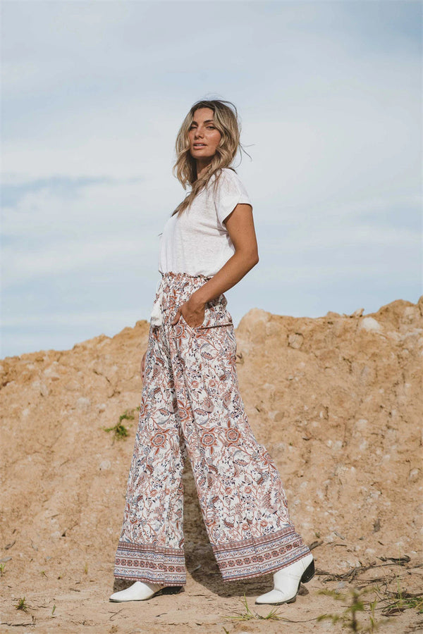 Pantalones Anchos con Estampado - Comodidad y Estilo Versátil