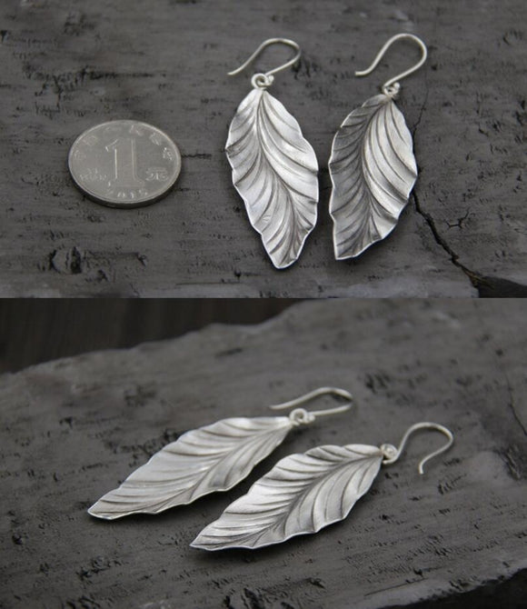 Aretes de Plata 925 Diseño Hoja - Elegancia Minimalista