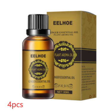 EELHOE Ginger Essential Oil 10ml bottle and box, a plant aroma and vegetable aromatic oil for massage or humidifier. - Image 12
