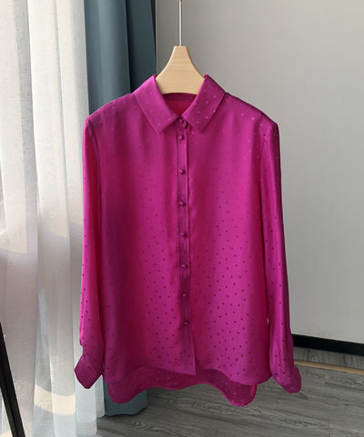 Camisa de Manga Larga en Satén Sedoso Reversible con Brillo - Image 10