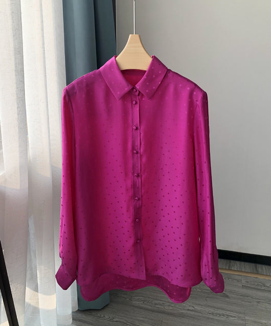 Camisa de Manga Larga en Satén Sedoso Reversible con Brillo - Image 10