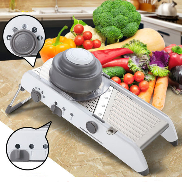 Cortador Manual de Vegetales Terka - Cuchilla Ajustable en Acero Inoxidable