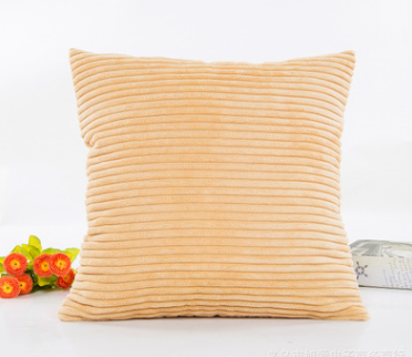 Juego de Funda de Almohada y Cojín de Pana Acanalada Suave con Patrón de 2.5 Rayas