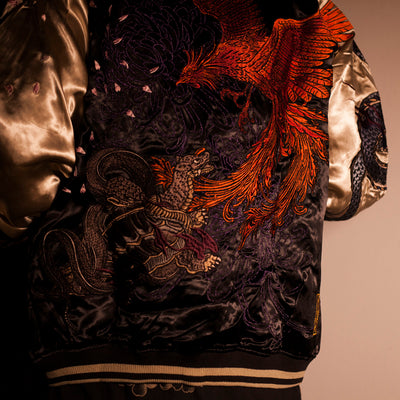 Chaqueta Reversible de Doble Cara con Bordados para Hombre - Image 4