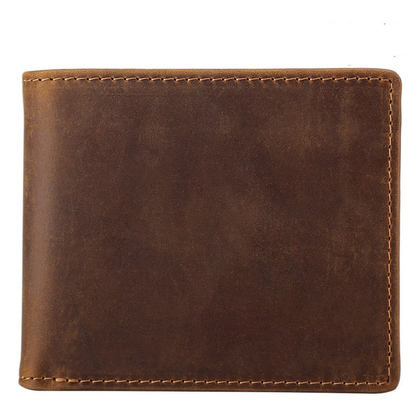Billetera Corta de Cuero Crazy Horse Hecha a Mano con Asa - Image 10
