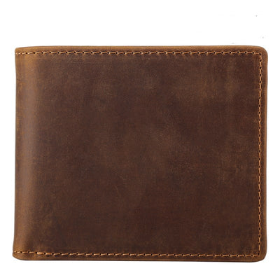 Billetera Corta de Cuero Crazy Horse Hecha a Mano con Asa - Image 10