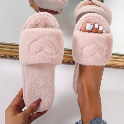 Pantuflas Cálidas de Fondo Plano y Color Sólido para Mujer - Image 5