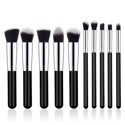 Set de 10 Brochas de Maquillaje con Mango de Madera - Image 11