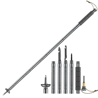 Bastón de Supervivencia con Cuchillo Integrado para Aventuras al Aire Libre
