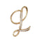 Fashion clothing accessories 26 English alphabet brooches L