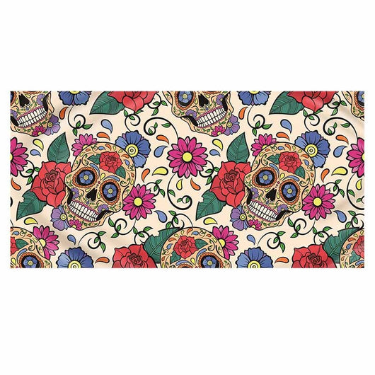 Toalla de Playa con Estampado de Calavera