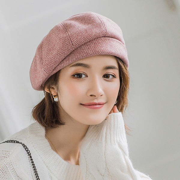 Gorro Octagonal Retro Coreano - Estilo Vintage Británico