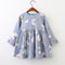 Vestido Infantil Estampado de Manga Larga