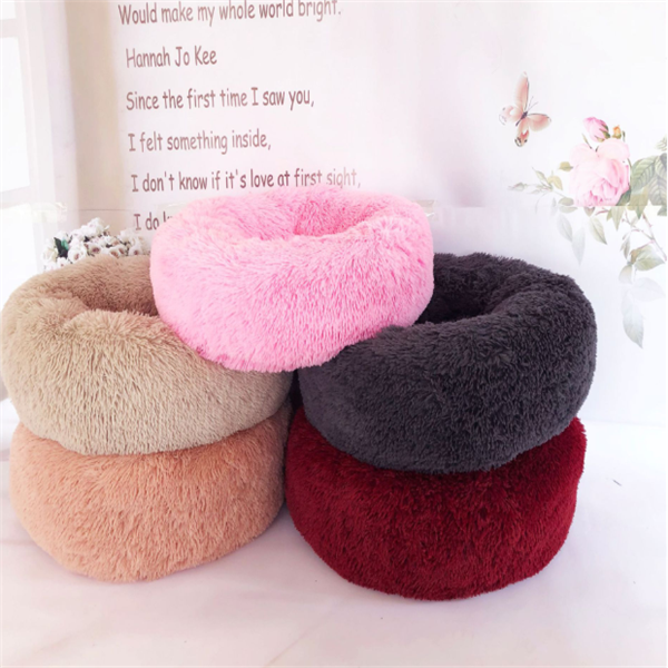 Cama Térmica Redonda de Felpa para Gatos - Invierno y Otoño