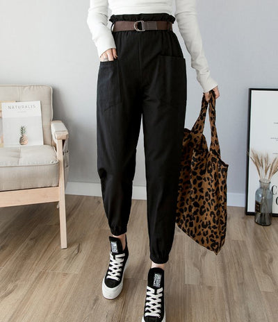 Pantalones Harem Cropped Sueltos - Image 5