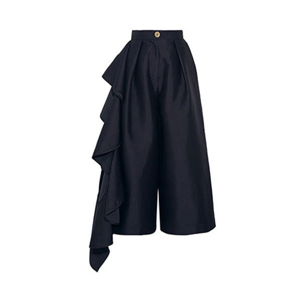 Pantalones Cropped de Corte Irregular