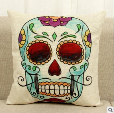 Cojines de tela con patrón calavera - Image 4