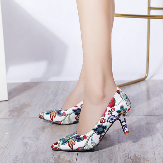 Tacones Altos Punta Fina Boca Shallow