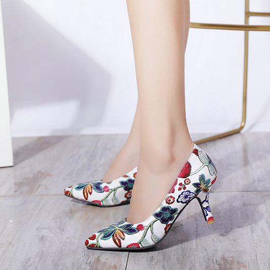 Tacones Altos Punta Fina Boca Shallow