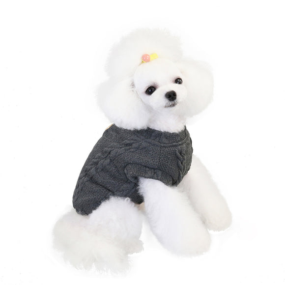 Chaleco Tejido de Algodón para Perros Pequeños - Suéter Cálido y Cómodo