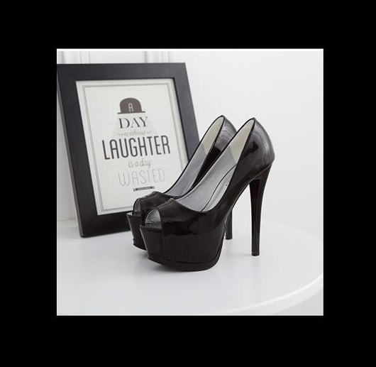 Zapatos de Tacón Alto 15cm Charol Brillante - Estilo Nocturno Elegante para Mujer - Image 3