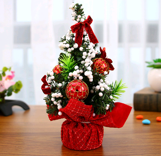 Árbol de Navidad Miniatura 20cm - Decoración Navideña de Escritorio