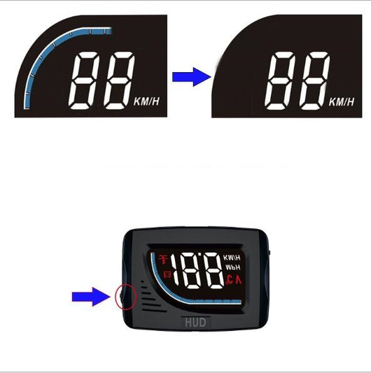Pantalla HUD Digital OBD2 - Velocidad, Temperatura y Kilometraje en Tiempo Real - Image 5