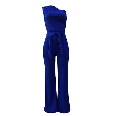 Jumpsuit con Hombros Inclinados Asimétrico - Image 13