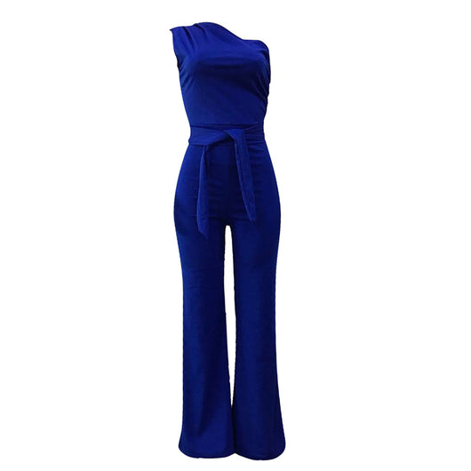 Jumpsuit con Hombros Inclinados Asimétrico - Image 13