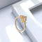 Anillo de Oro 14K con Circón Diamantado de Color