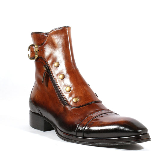 Botas Formales para Hombre con Punta Cuadrada y Cierre Lateral - Image 9
