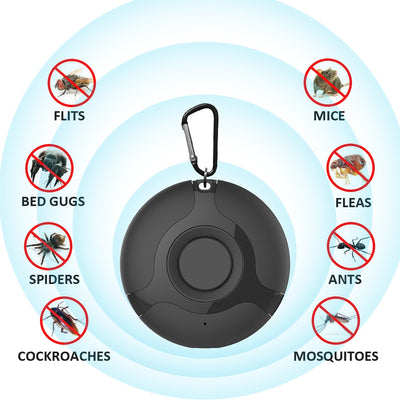 Repelente Ultrasónico de Insectos Portátil con Carga USB