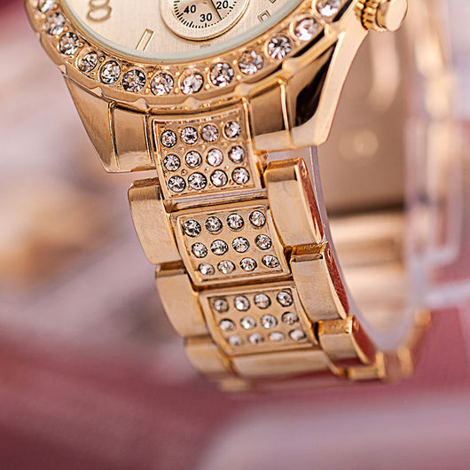 Reloj de Acero con Calendario de Tres Ojos - Image 3